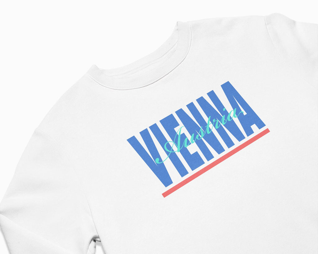 Vienna Signature Crewneck Sweatshirt - White