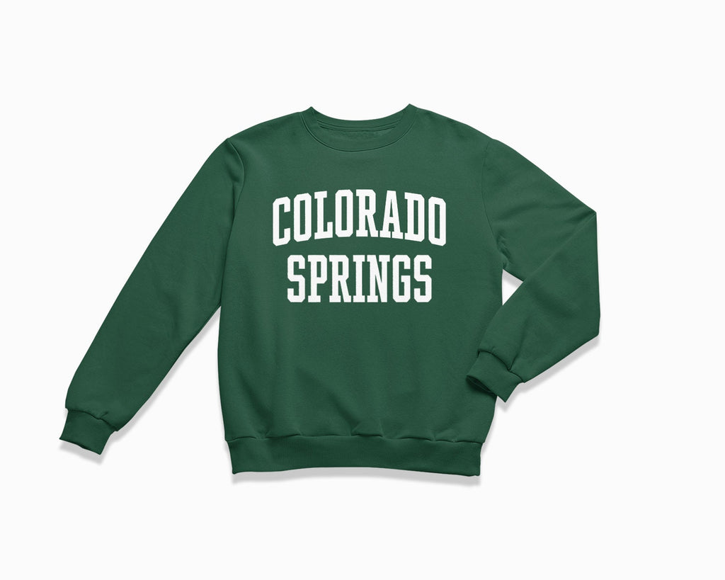 Colorado Springs Crewneck Sweatshirt - Forest Green