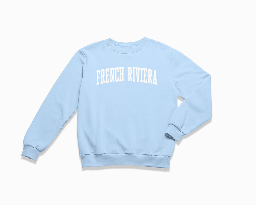 French Riviera Crewneck Sweatshirt - Light Blue