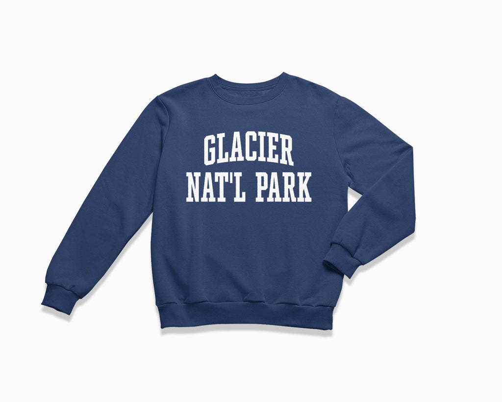 Glacier National Park Crewneck Sweatshirt - Navy Blue