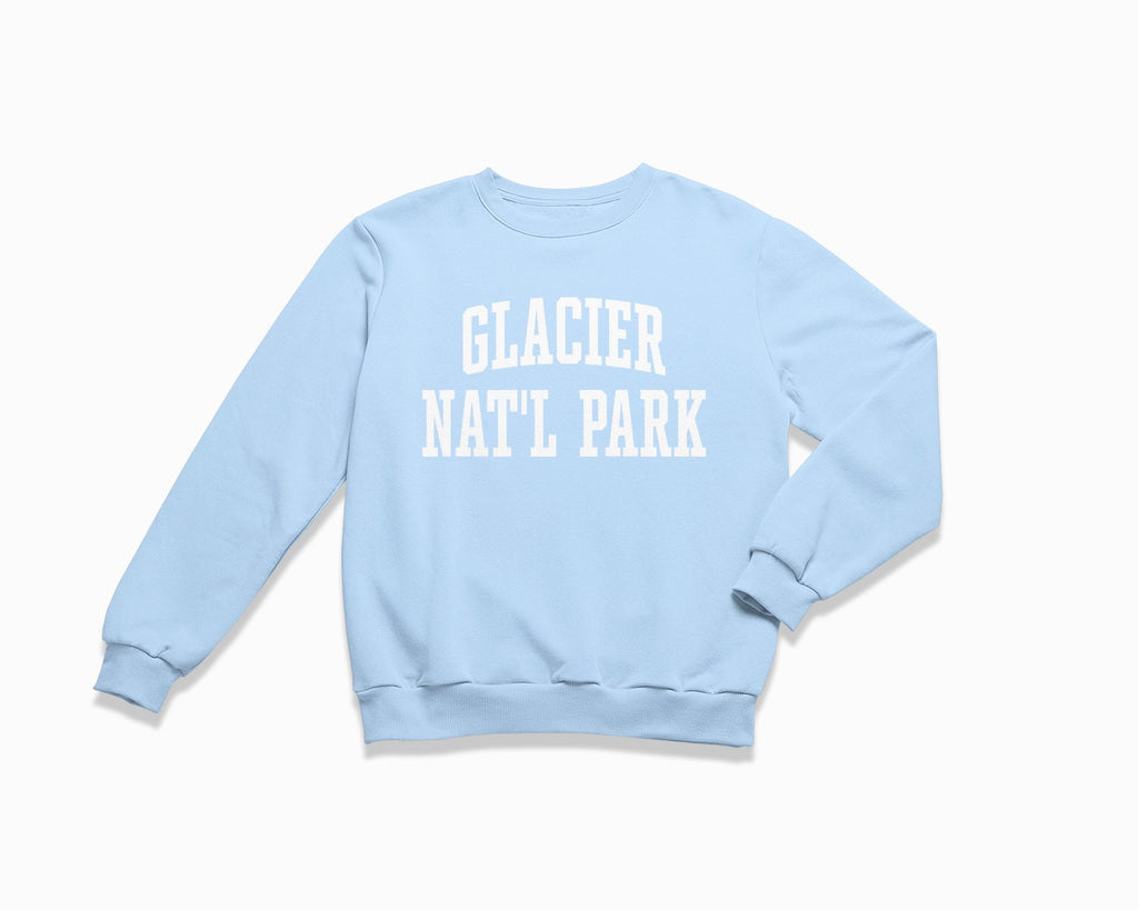 Glacier National Park Crewneck Sweatshirt - Light Blue