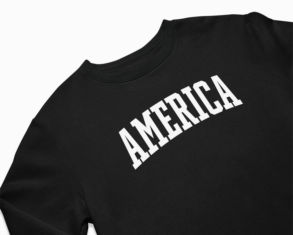 America Crewneck Sweatshirt - Black