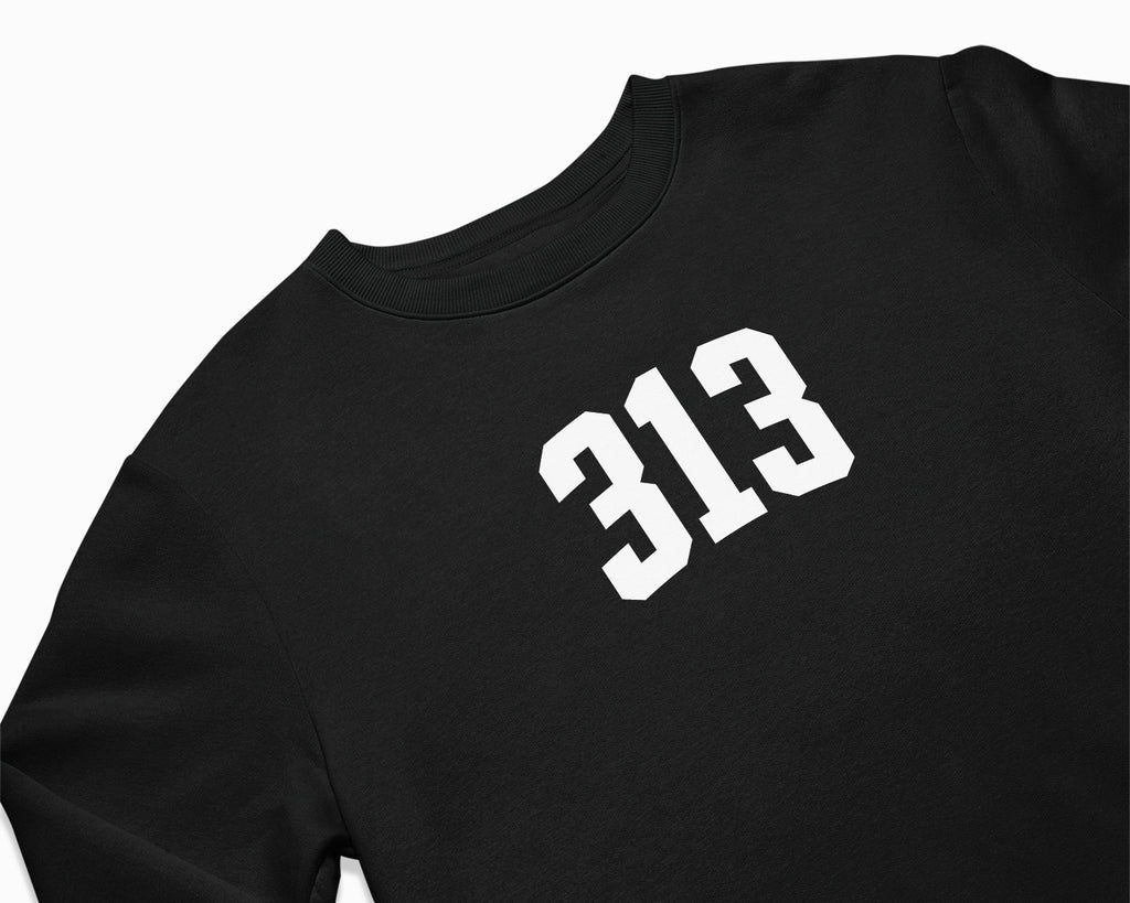 313 (Detroit) Crewneck Sweatshirt - Black