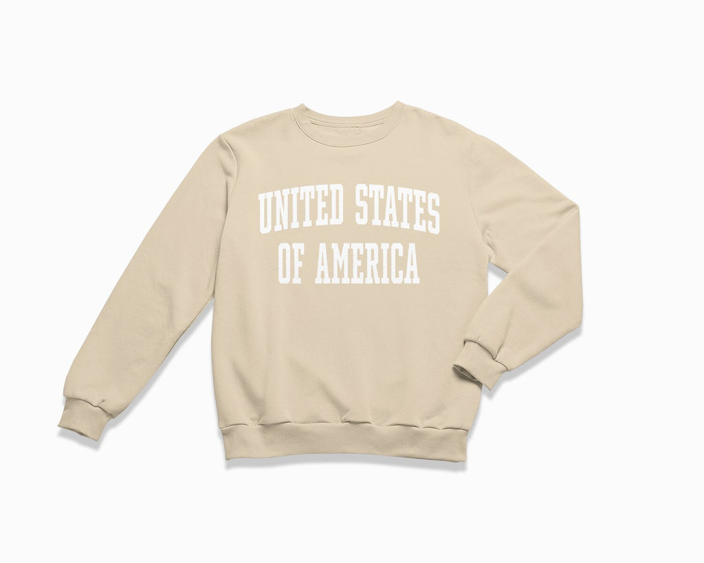 United States of America Crewneck Sweatshirt - Sand