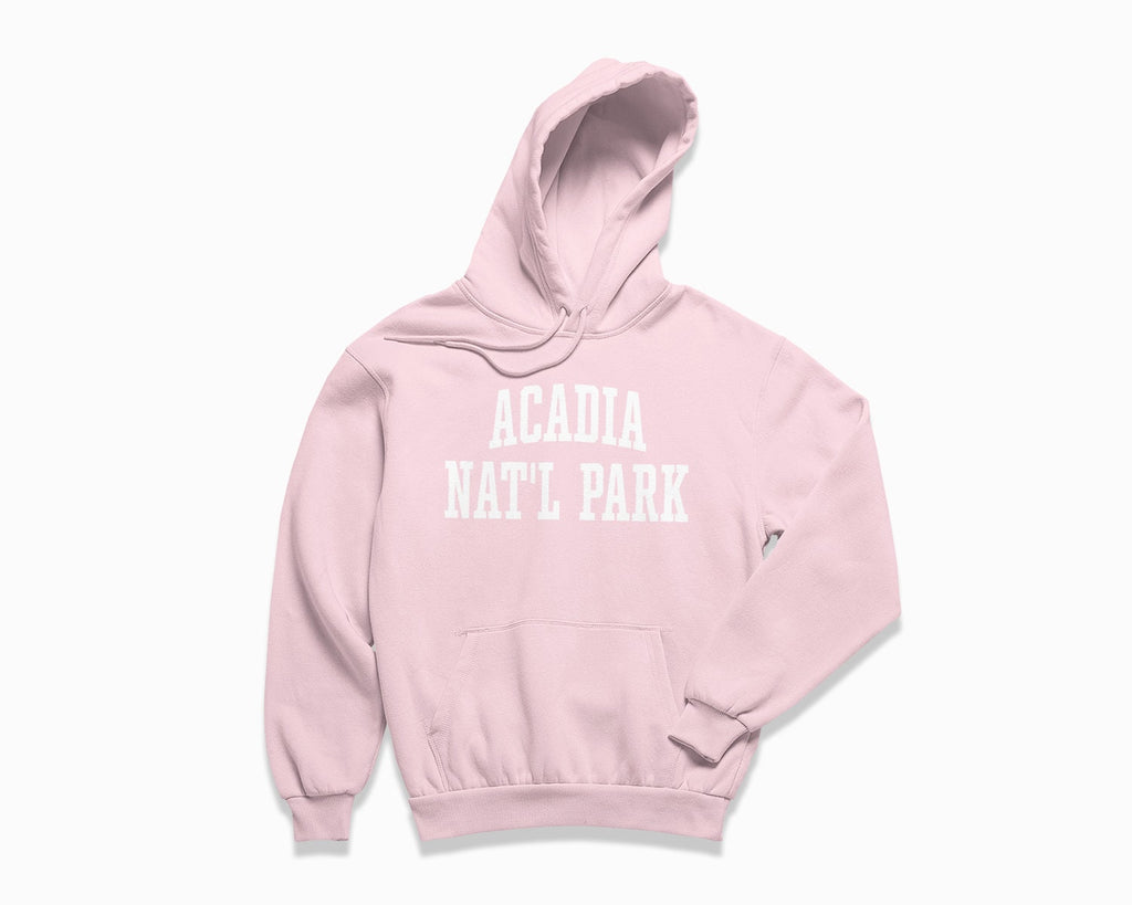 Acadia National Park Hoodie - Light Pink