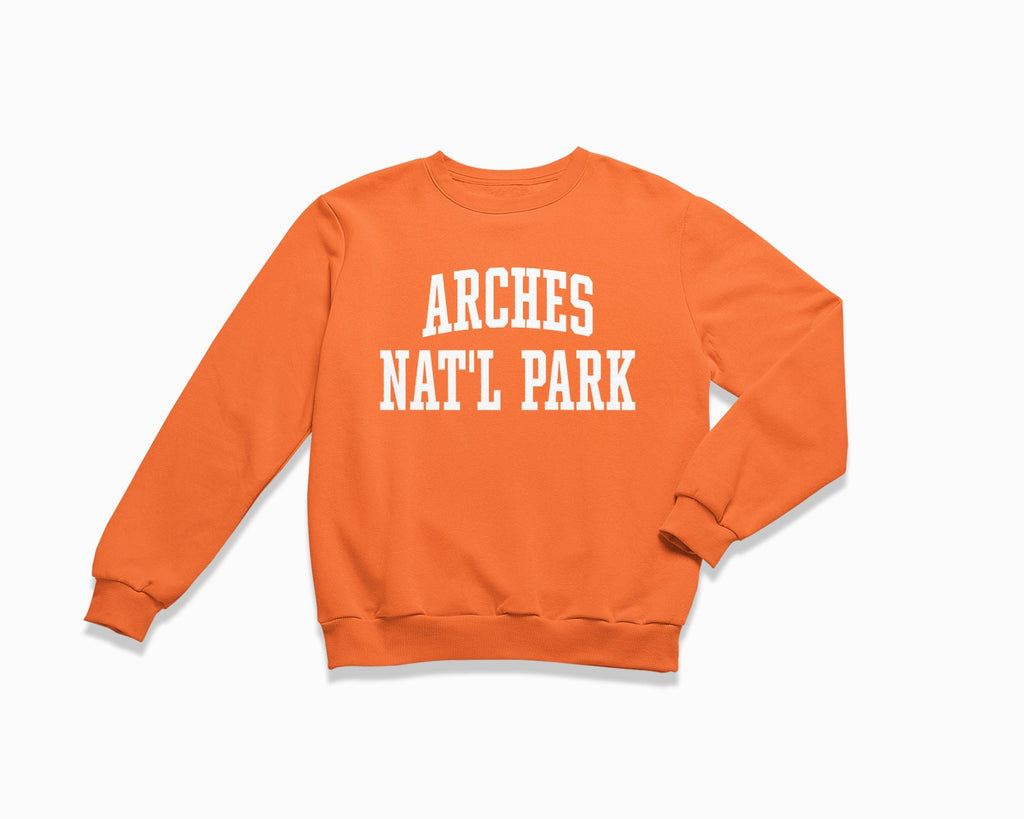 Arches Nat'l Park Crewneck Sweatshirt - Orange