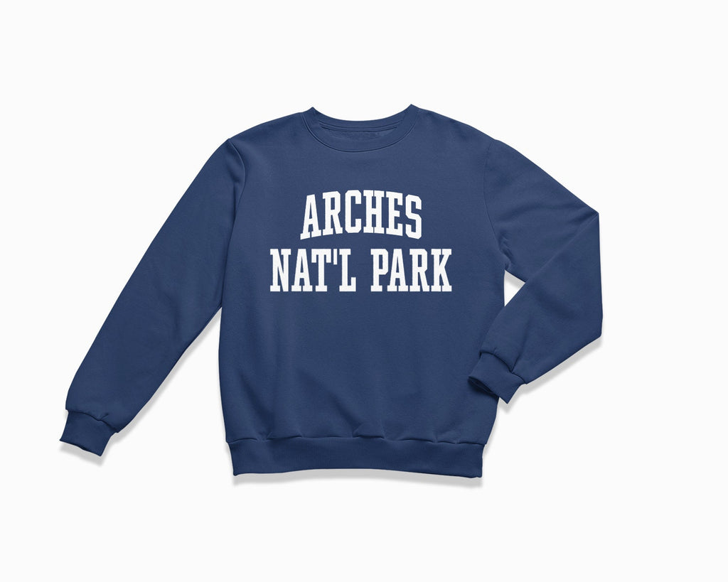 Arches Nat'l Park Crewneck Sweatshirt - Navy Blue