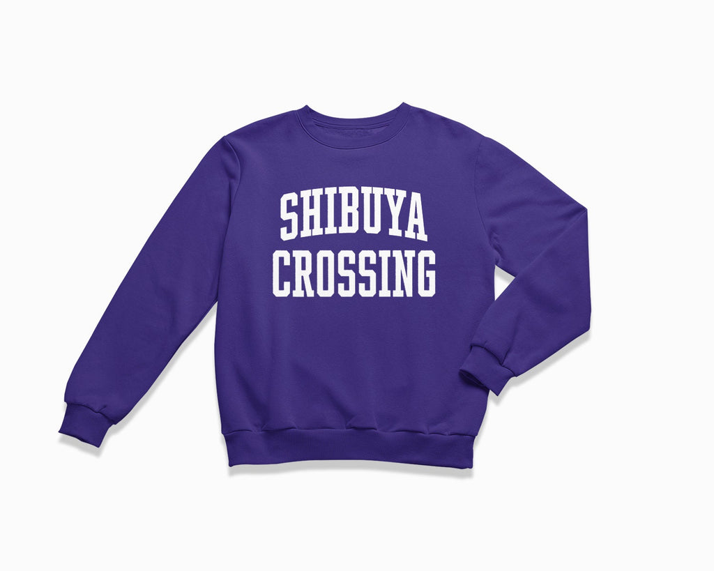 Shibuya Crossing Crewneck Sweatshirt - Purple