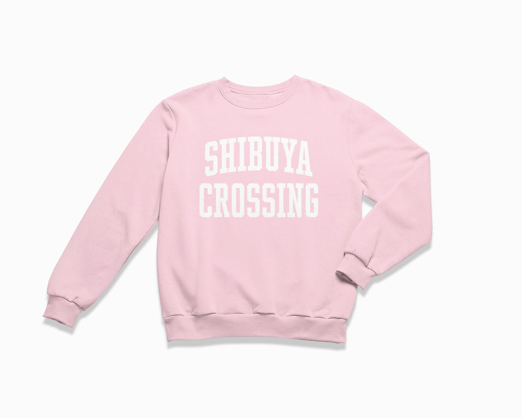 Shibuya Crossing Crewneck Sweatshirt - Light Pink