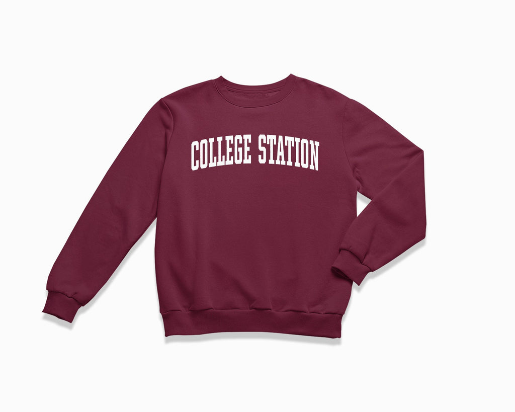 College Station Crewneck Sweatshirt - Maroon