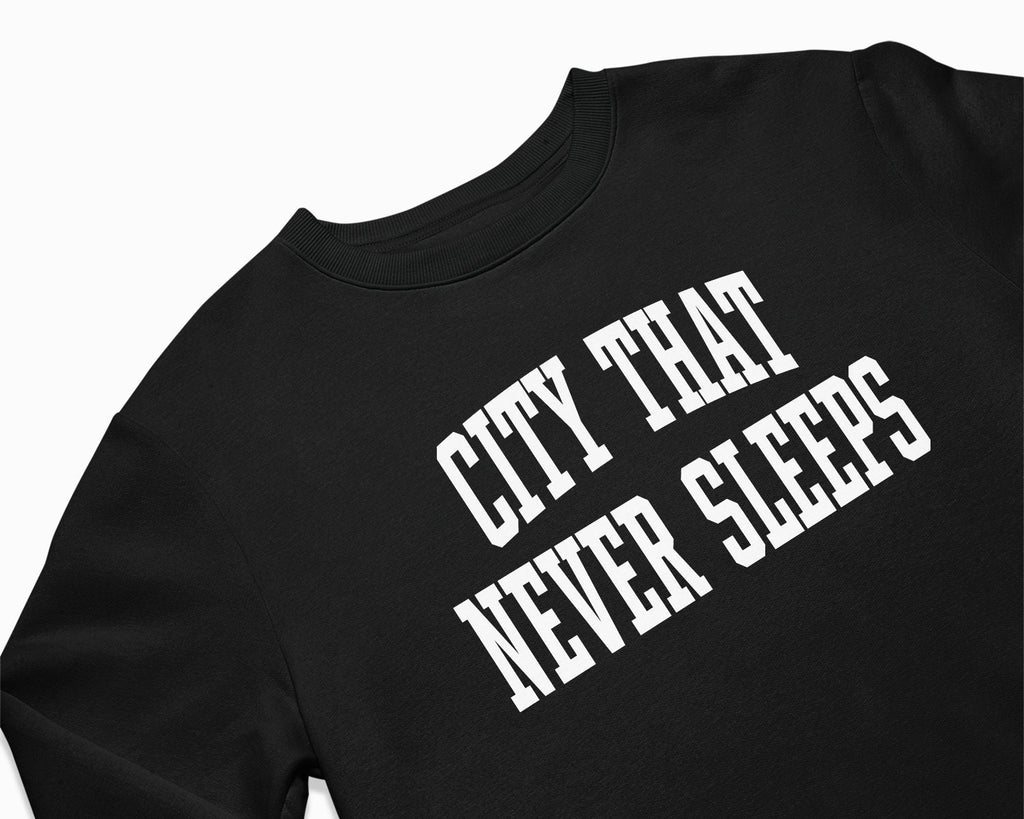 City That Never Sleeps Crewneck Sweatshirt - Black
