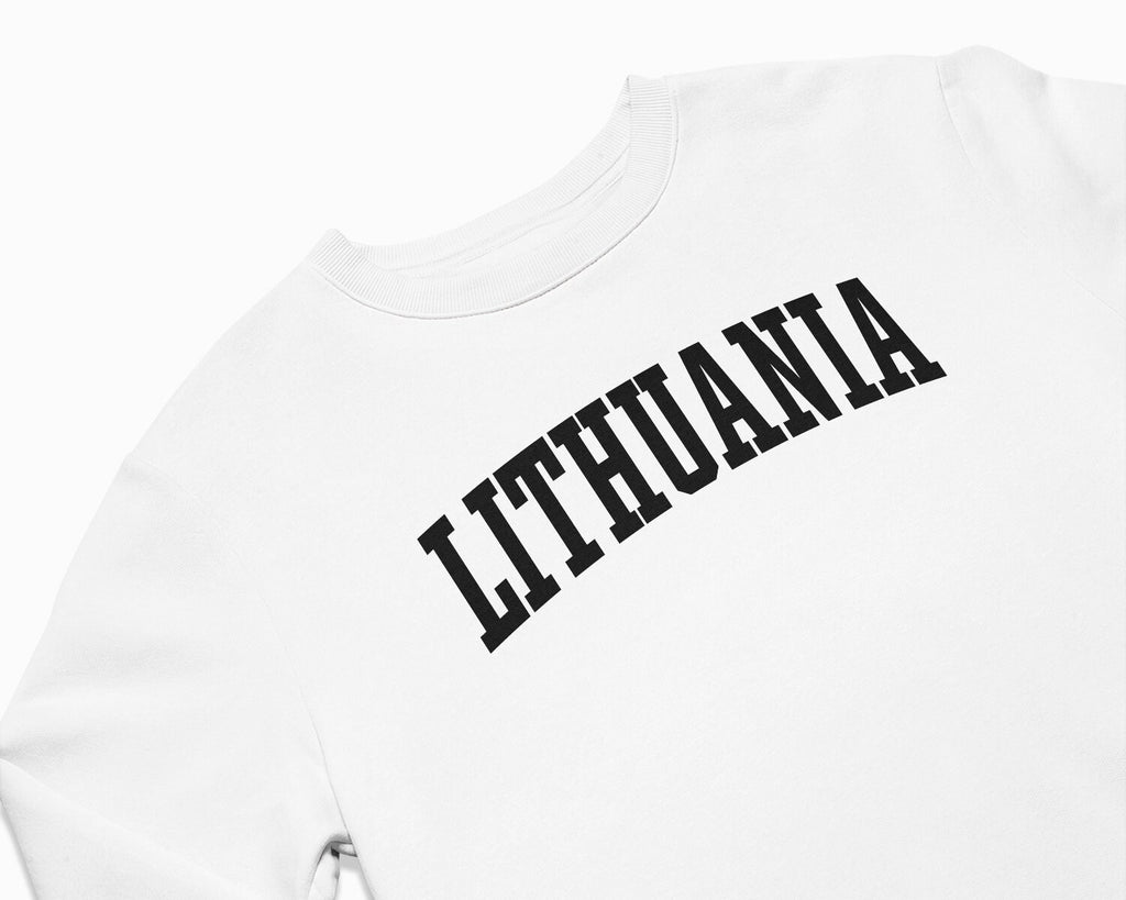 Lithuania Crewneck Sweatshirt - White/Black