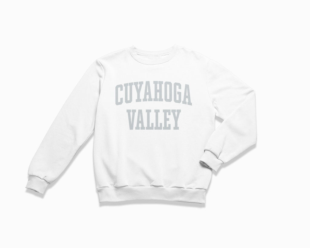 Cuyahoga Valley Crewneck Sweatshirt - White/Grey