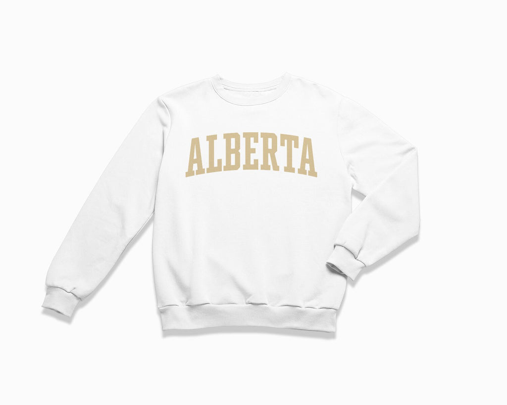 Alberta Crewneck Sweatshirt - White/Tan