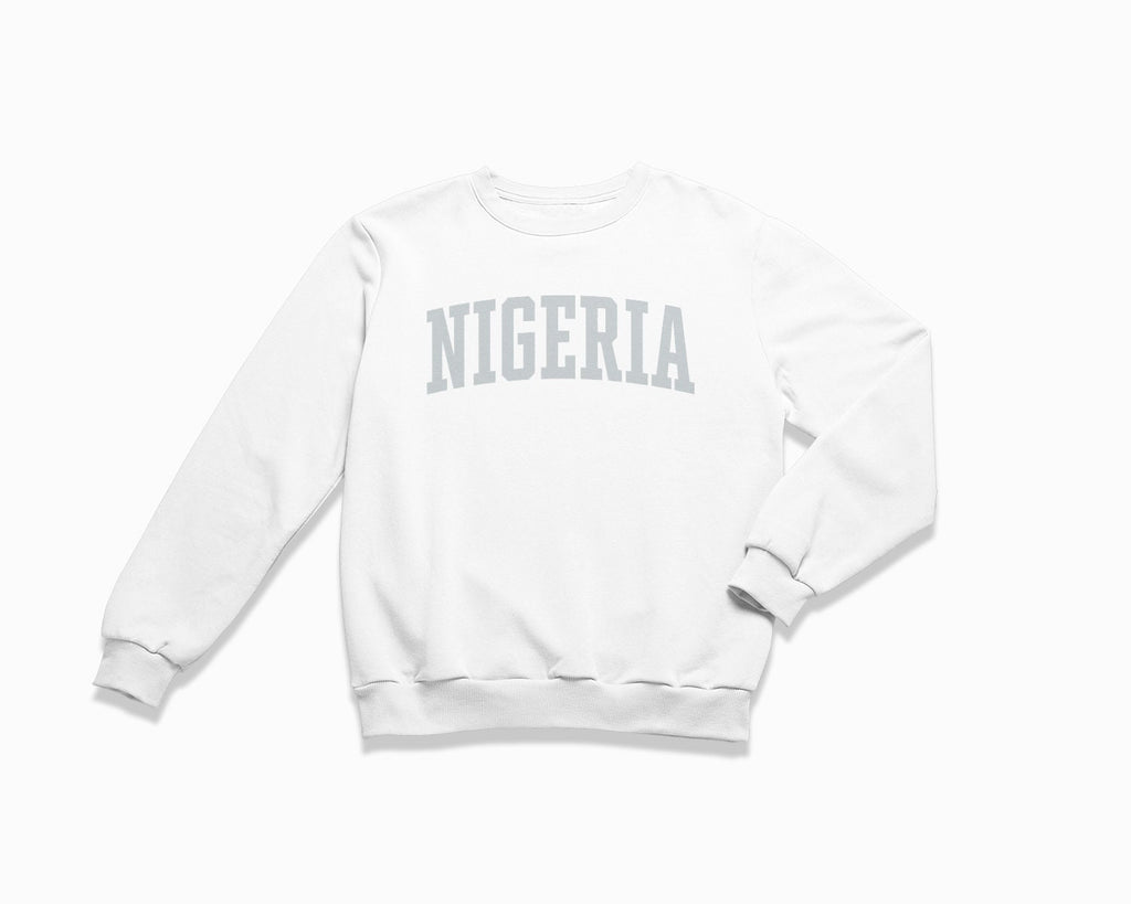 Nigeria Crewneck Sweatshirt - White/Grey