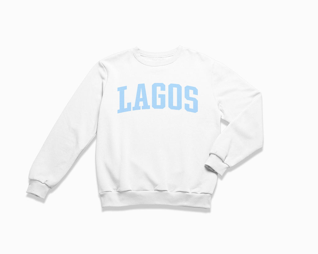 Lagos Crewneck Sweatshirt - White/Light Blue