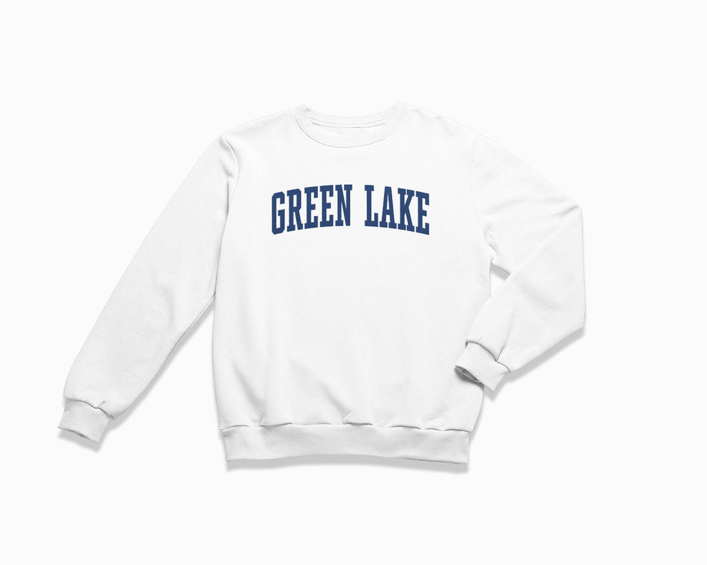 Green Lake Crewneck Sweatshirt - White/Navy Blue