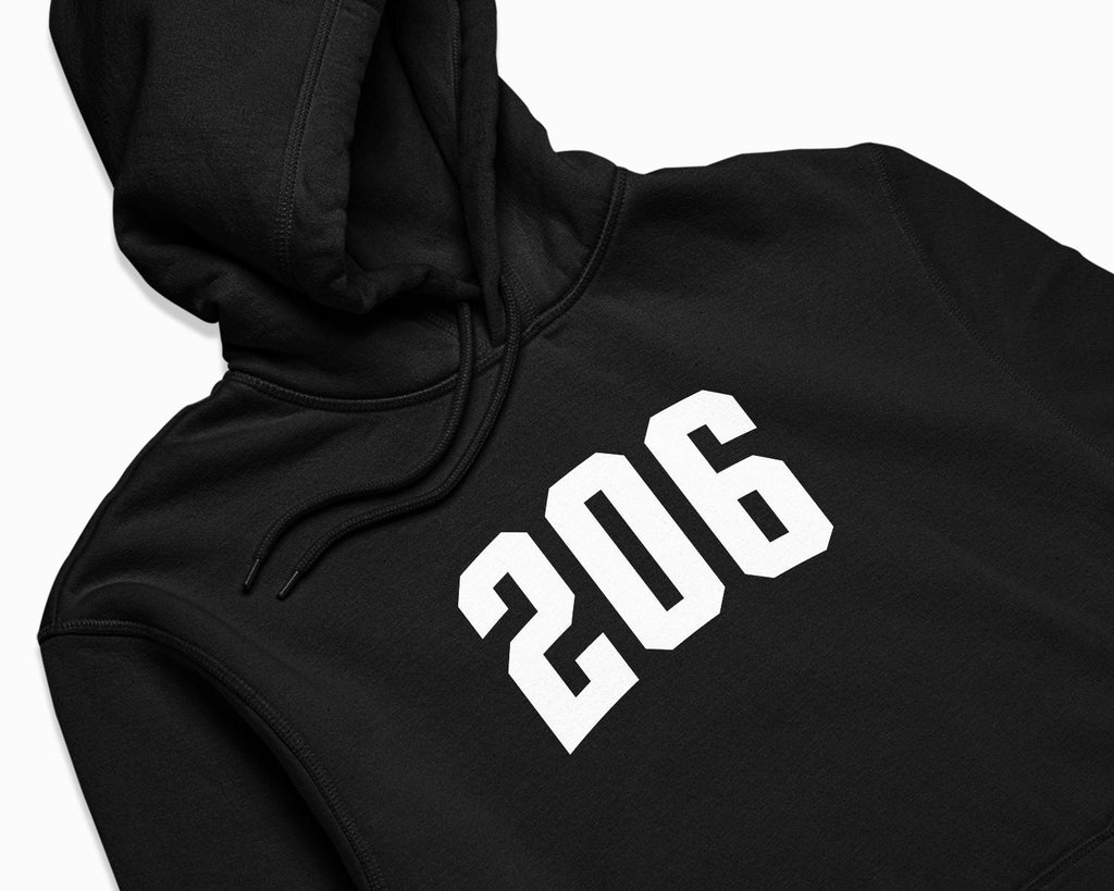 206 (Seattle) Hoodie - Black