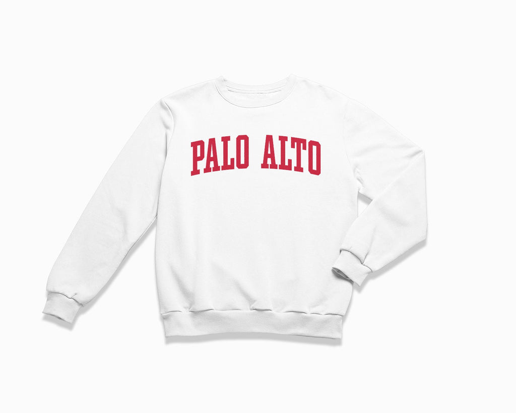 Palo Alto Crewneck Sweatshirt - White/Red