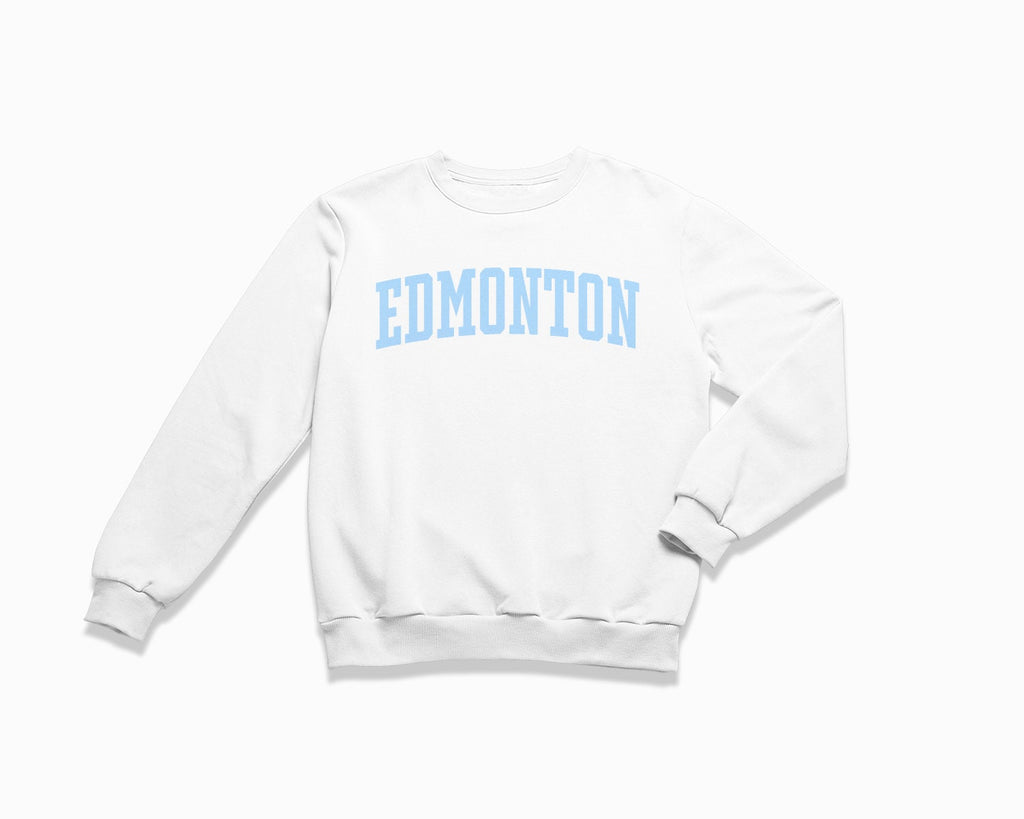 Edmonton Crewneck Sweatshirt - White/Light Blue