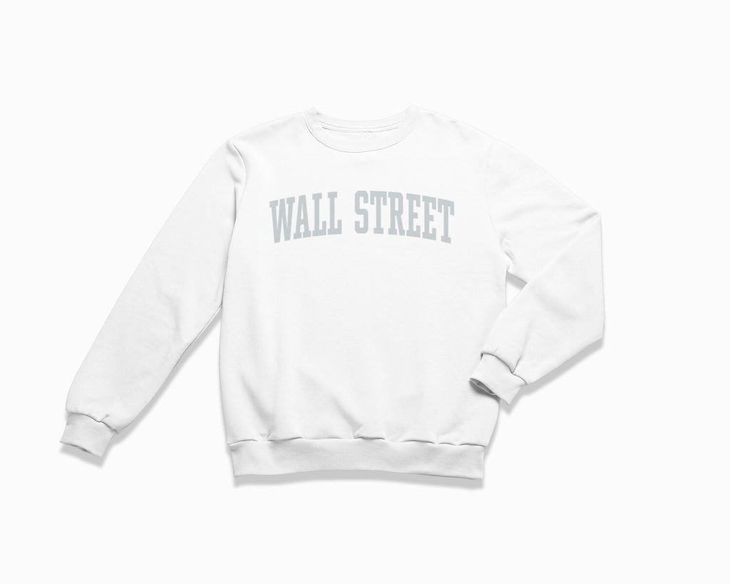 Wall Street Crewneck Sweatshirt - White/Grey