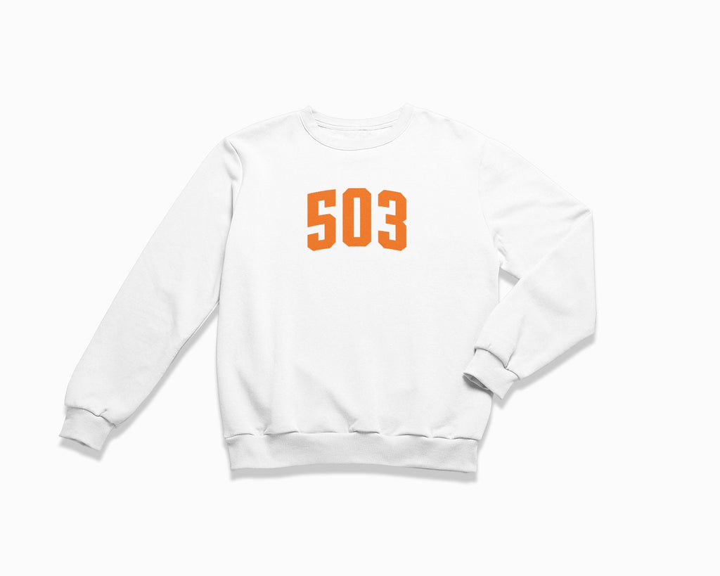 503 (Portland) Crewneck Sweatshirt - White/Orange