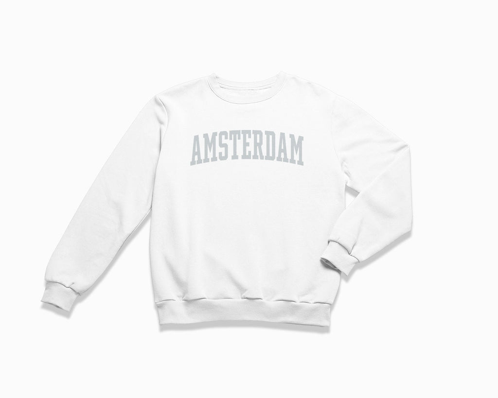 Amsterdam Crewneck Sweatshirt - White/Grey