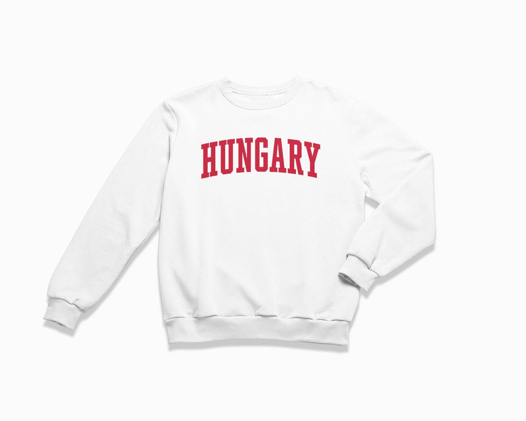 Hungary Crewneck Sweatshirt - White/Red