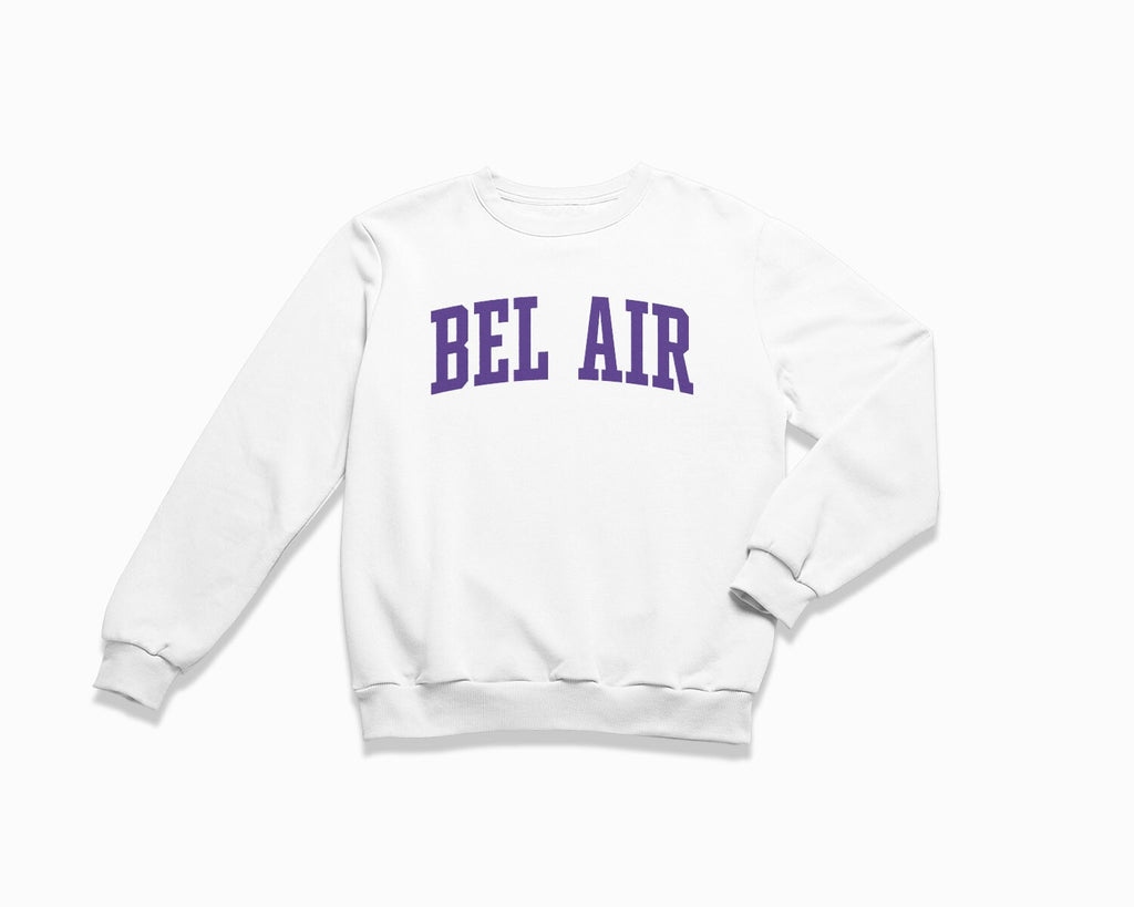 Bel Air Crewneck Sweatshirt - White/Purple