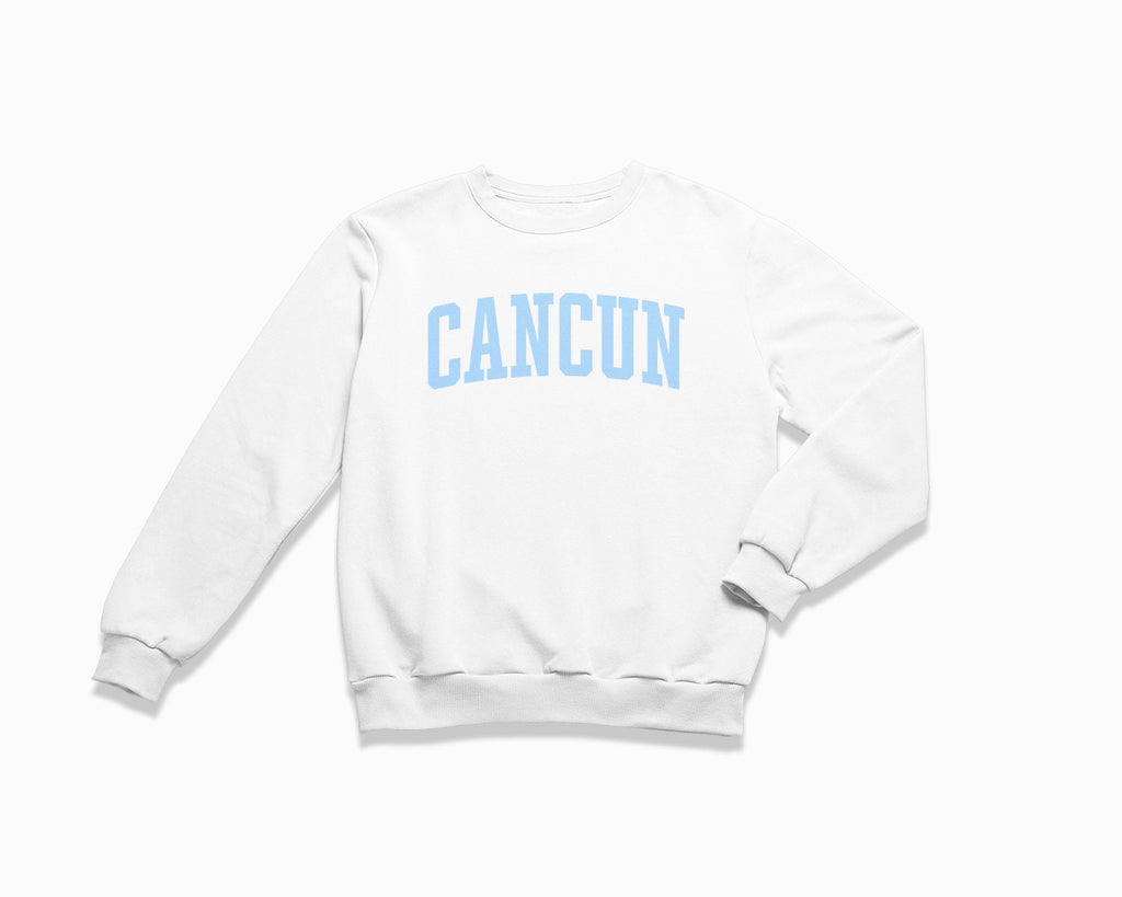 Cancun Crewneck Sweatshirt - White/Light Blue
