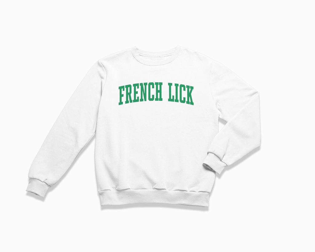 French Lick Crewneck Sweatshirt - White/Kelly Green