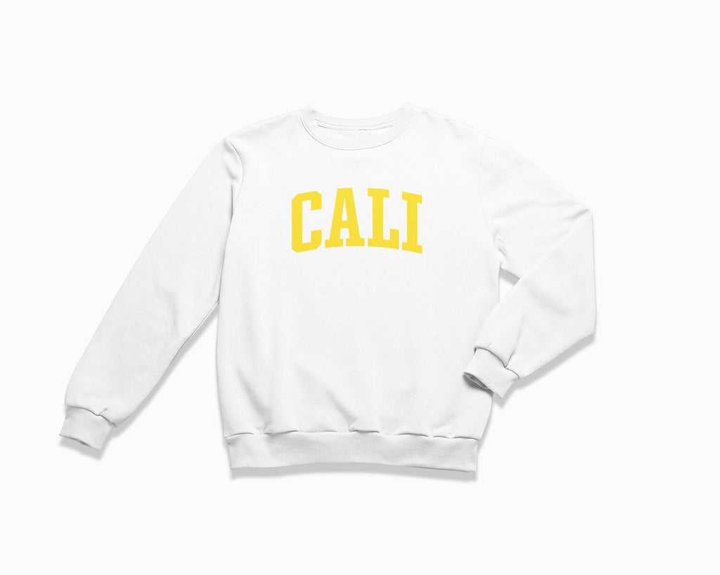 Cali Crewneck Sweatshirt - White/Yellow