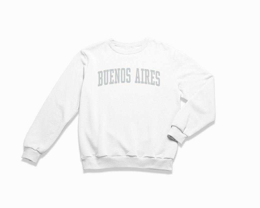 Buenos Aires Crewneck Sweatshirt - White/Grey