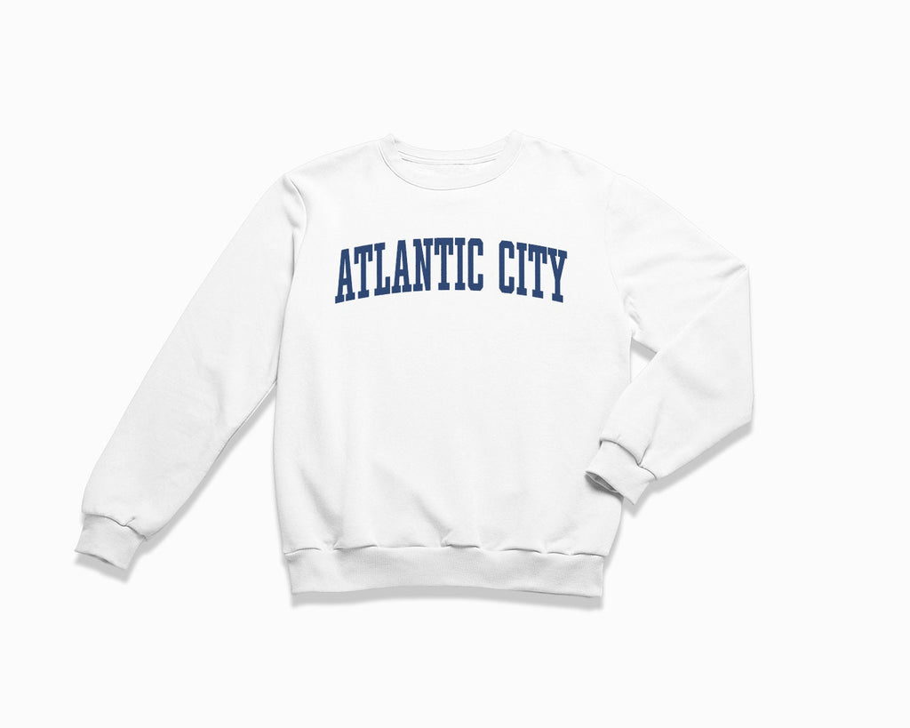 Atlantic City Crewneck Sweatshirt - White/Navy Blue