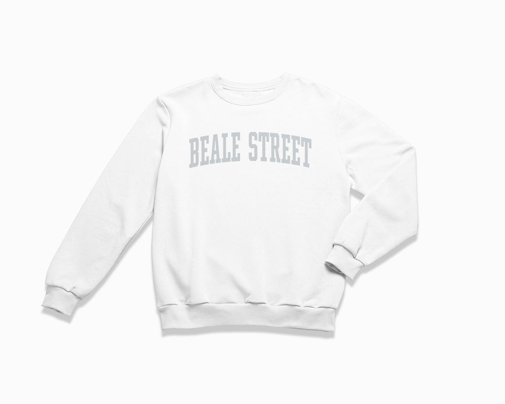 Beale Street Crewneck Sweatshirt - White/Grey