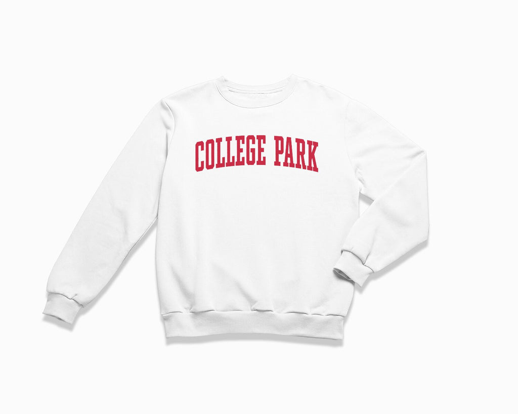 College Park Crewneck Sweatshirt - White/Red