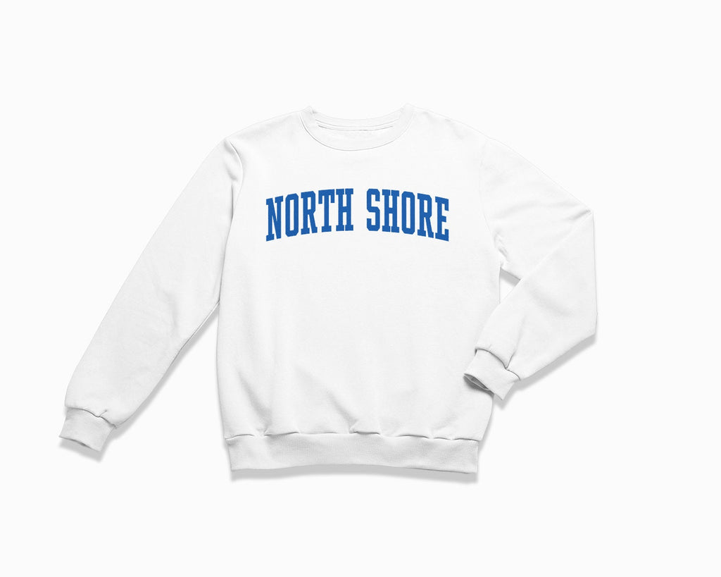 North Shore Crewneck Sweatshirt - White/Royal Blue