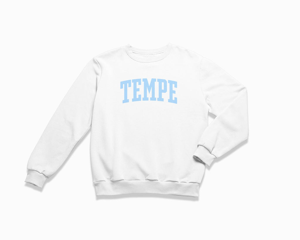 Tempe Crewneck Sweatshirt - White/Light Blue