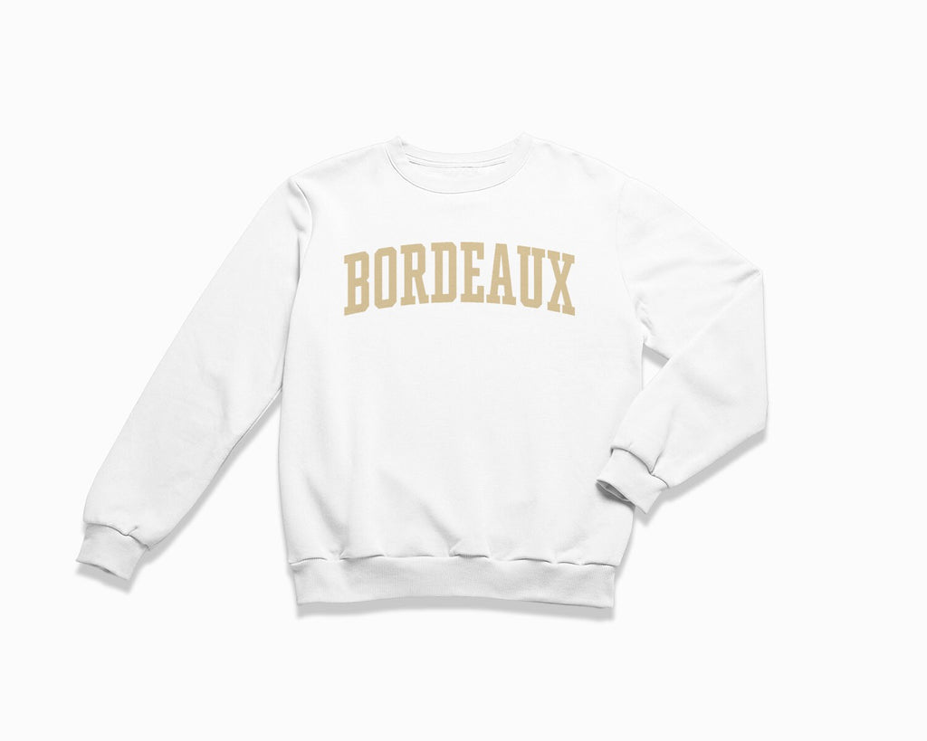 Bordeaux Crewneck Sweatshirt - White/Tan