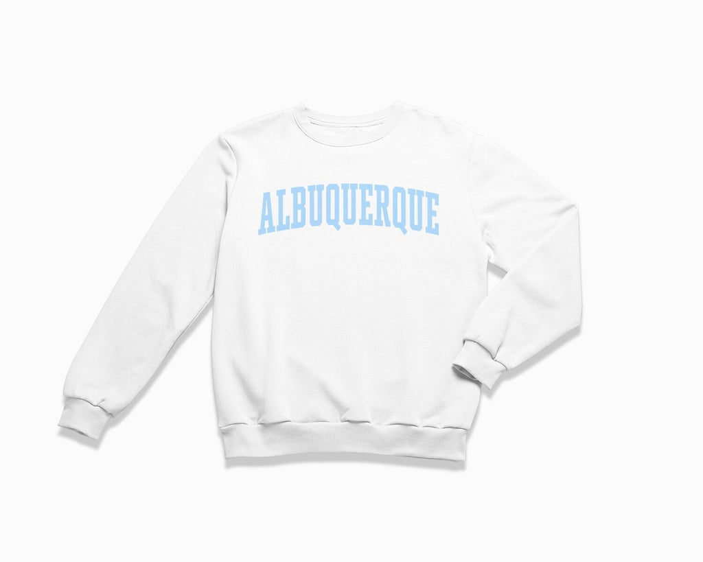 Albuquerque Crewneck Sweatshirt - White/Light Blue