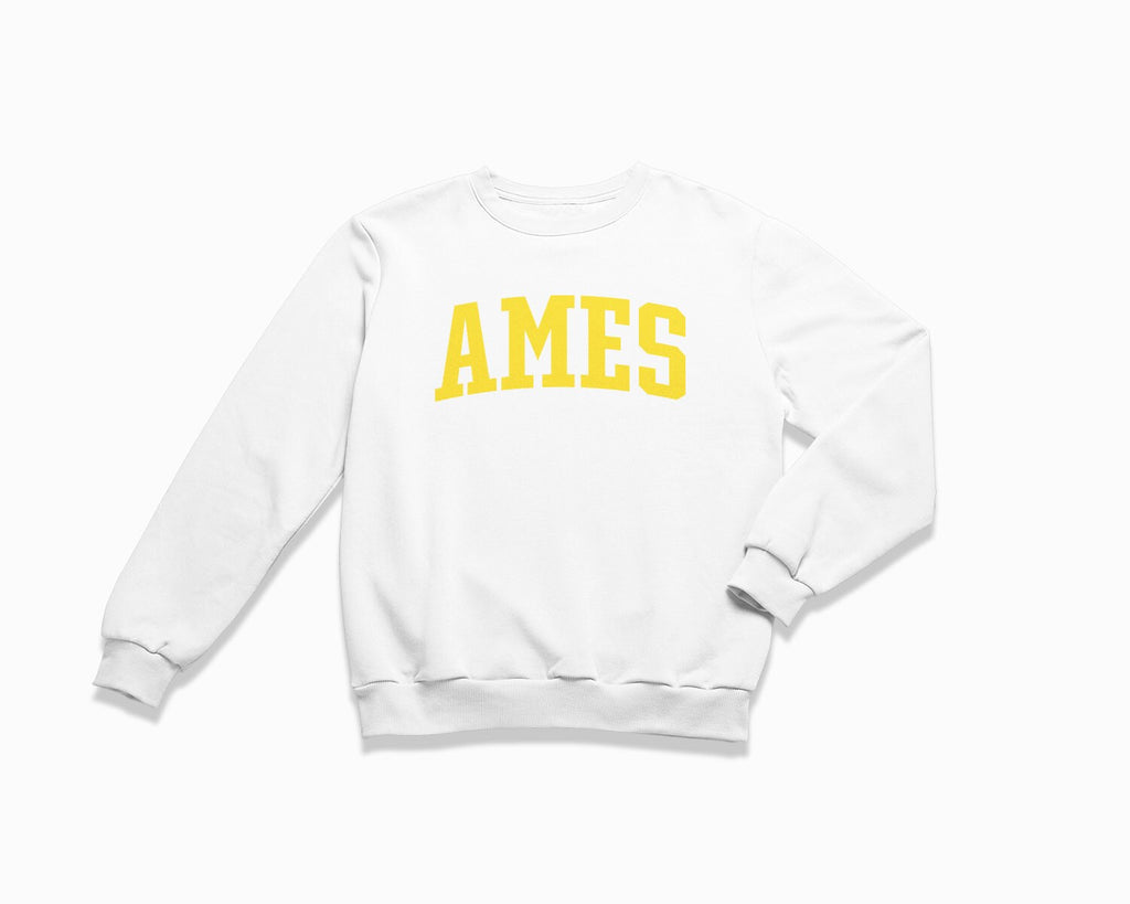 Ames Crewneck Sweatshirt - White/Yellow