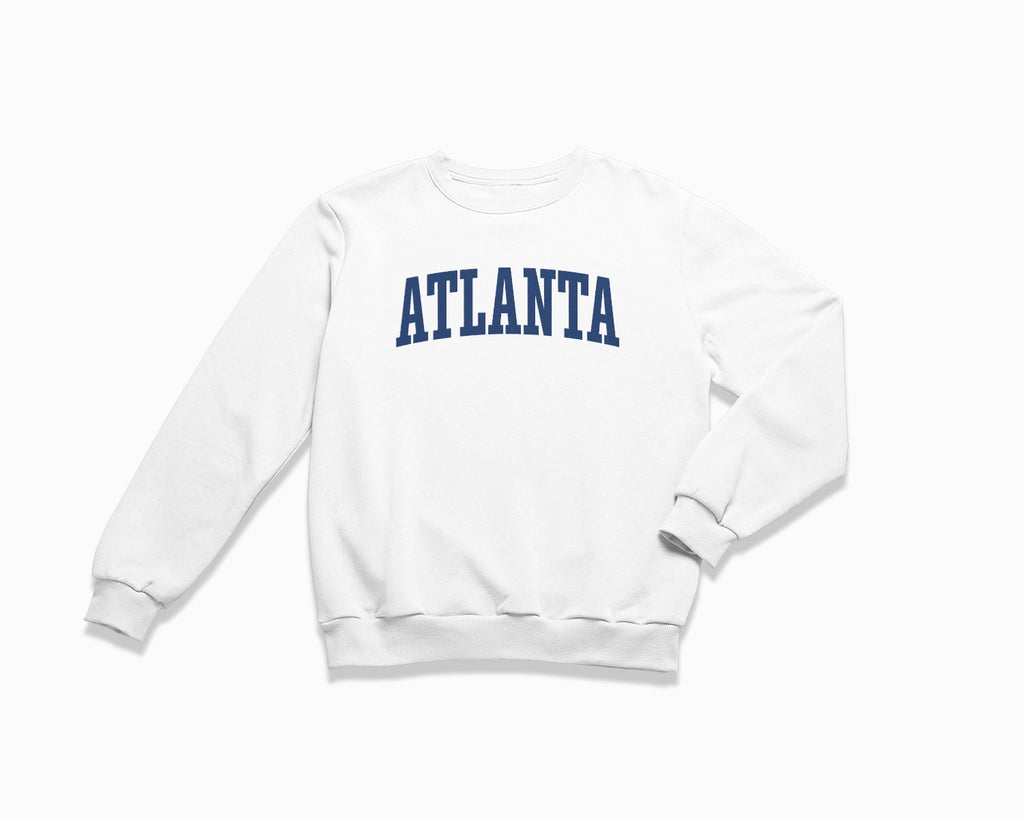 Atlanta Crewneck Sweatshirt - White/Navy Blue