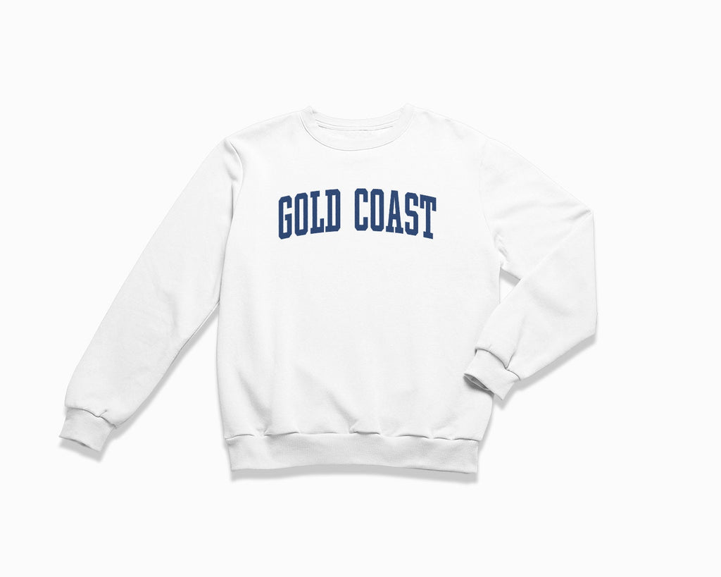 Gold Coast Crewneck Sweatshirt - White/Navy Blue