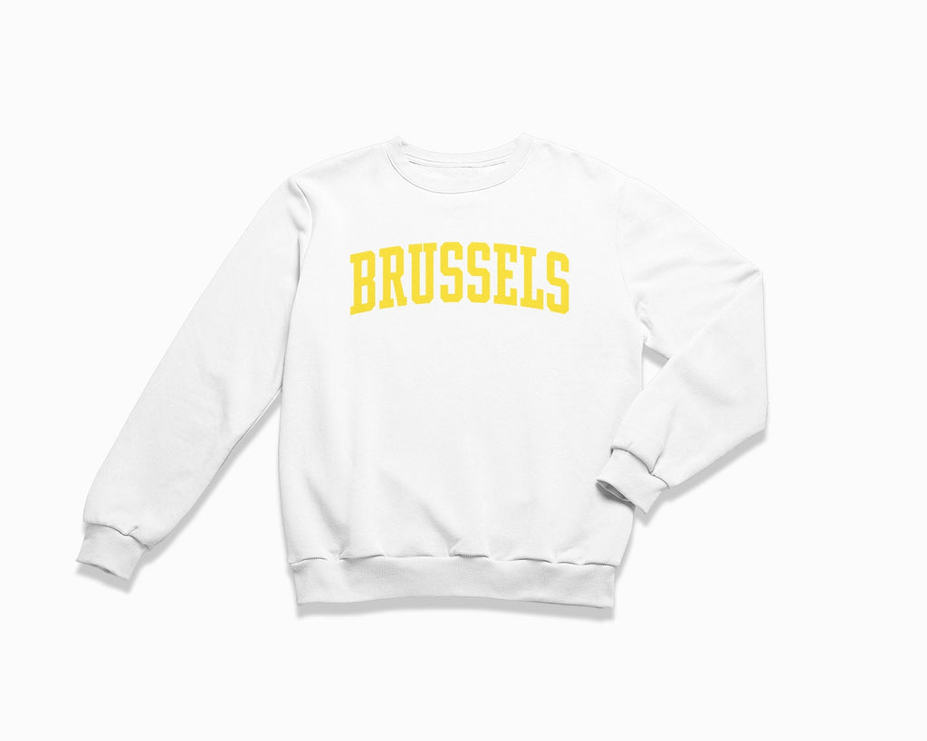 Brussels Crewneck Sweatshirt - White/Yellow