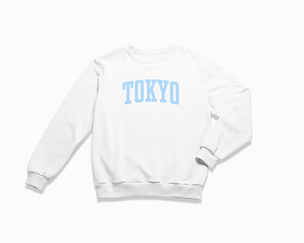 Tokyo Crewneck Sweatshirt - White/Light Blue