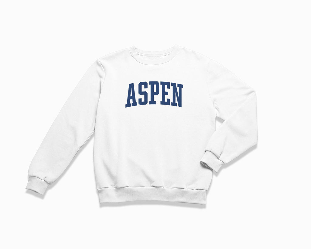 Aspen Crewneck Sweatshirt - White/Navy Blue