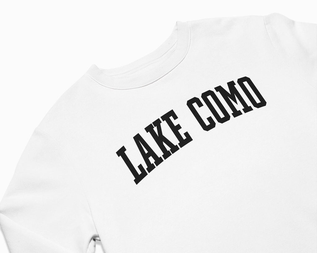 Lake Como Crewneck Sweatshirt - White/Black