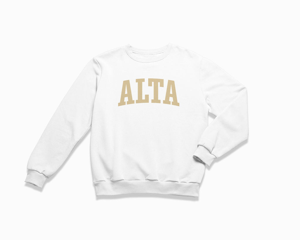 Alta Crewneck Sweatshirt - White/Tan