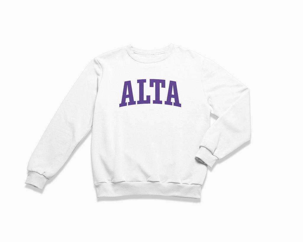 Alta Crewneck Sweatshirt - White/Purple