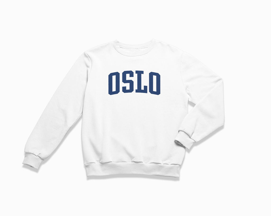 Oslo Crewneck Sweatshirt - White/Navy Blue